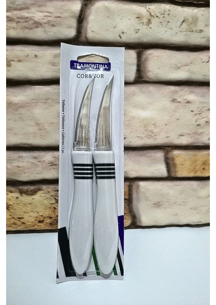 Lazer Kesim Sebze Bıçağı, 2'li, Kısa, Beyaz, Dayanıklı ve Şık Tasarım