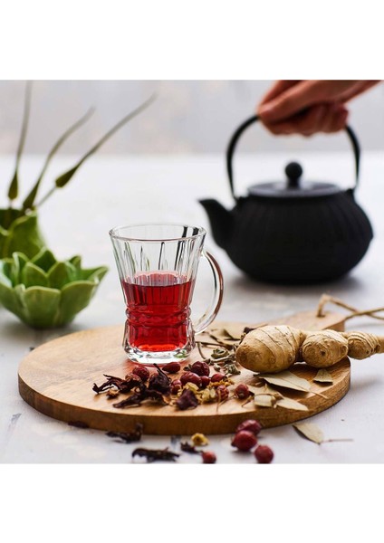 6'lı Kulplu Beyaz Çay Bardağı Seti, Şık ve Kullanışlı Tasarım modelleri