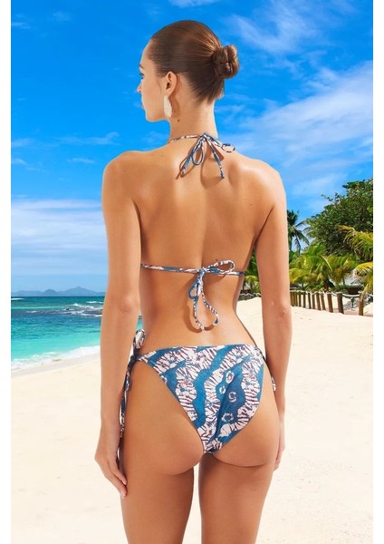 Desenli Üçgen Bikini Takımı Yaz Koleksiyonu Premium Kalite Özel Tasarım modelleri