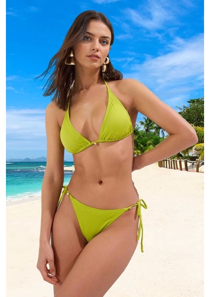 Üçgen Bikini Takımı Yüksek Konfor Su Sporları Için Hızlı Kuruyan Klora Dayanıklı