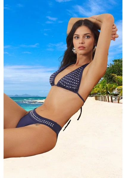 Askılı Üçgen Bikini Takımı Ergonomik Kesim Yaz Koleksiyonu Yüksek Konfor Plaj ve Havuz Için fiyatları