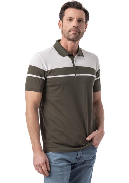 Yatay Çizgi Desenli Polo T-Shirt modelleri