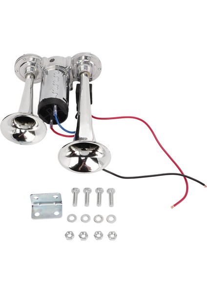 Kamyon Havalı Korna 12V 130DB Çift Trompet Süper Yüksek Sesle Güçlü Hava Basıncı Tren Tekne Araba Için (Yurt Dışından)