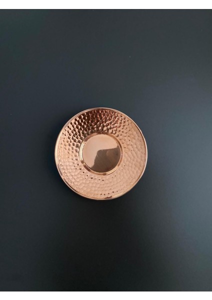 6'lı Dövme Desenli Bakır Çay Tabağı fiyatları