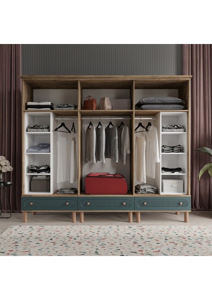 Furkan 6 Kapaklı Gardırop Dolap 240cm modelleri