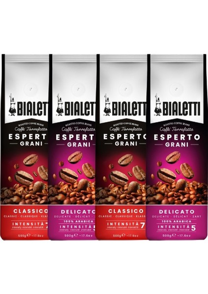 4 Adet Delicato ve Classico 500 gr Çekirdek Kahve