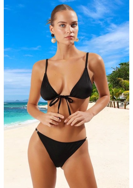 Üçgen Bikini Takımı Yaz Koleksiyonu Su Sporları Için Premium Kalite Esnek Kumaş