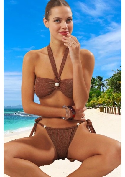 Straplez Simli Bikini Takımı Plaj ve Havuz Için Yaz Koleksiyonu Ergonomik Kesim Yüksek Konfor fiyatları