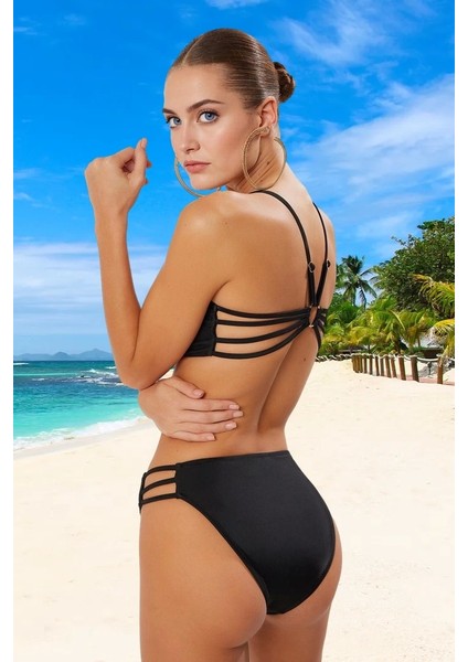 Bikini Takımı Esnek Kumaş Yüksek Konfor Klora Dayanıklı Su Sporları Için fiyatları