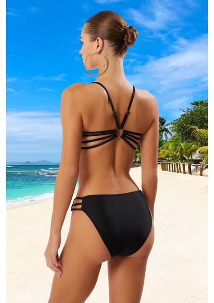 Bikini Takımı Esnek Kumaş Yüksek Konfor Klora Dayanıklı Su Sporları Için modelleri