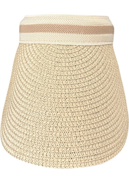 Kadın Hasır Vizör Taç Şapka - Bej fiyatları