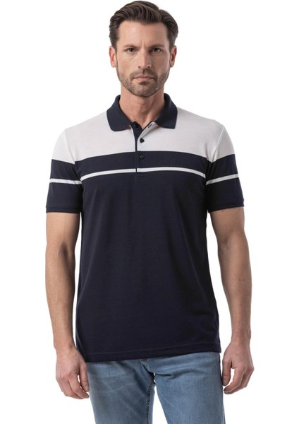 Yatay Çizgi Desenli Polo T-Shirt