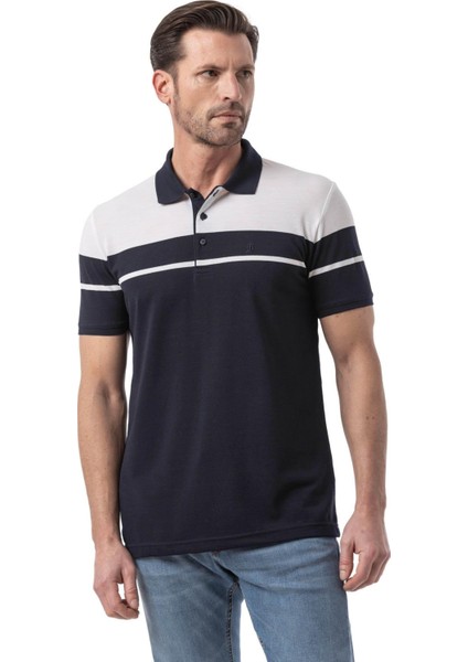 Yatay Çizgi Desenli Polo T-Shirt modelleri