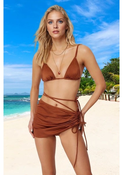 Üçgen Bikini Takımı Özel Tasarım Esnek Kumaş Yaz Koleksiyonu Yüksek Konfor