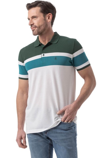 Yatay Parçalı Polo T-Shirt modelleri