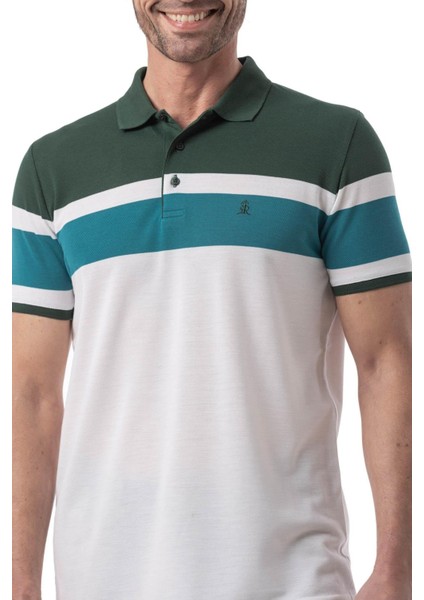 Yatay Parçalı Polo T-Shirt indirimleri