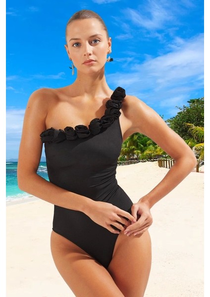 Tek Omuz Mayo Yaz Koleksiyonu Su Sporları Için Premium Kalite Esnek Kumaş Yüksek Konfor