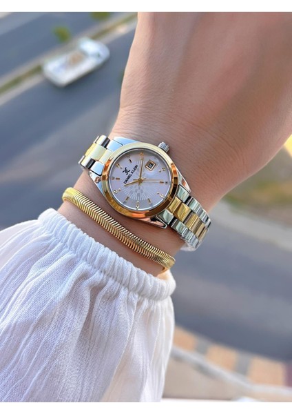 Takvimli Kadran 3 Atm Suya Dayanıklı 2 Yıl Garantili Kadın Kol Saati+Bileklik BX10944.3 fiyatları