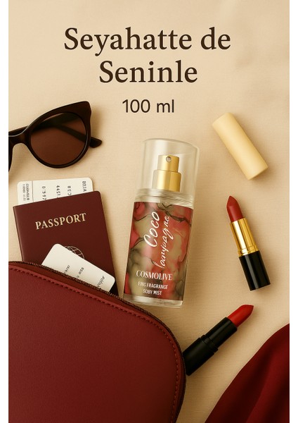 Vücut Spreyi Body Mist | Coconut Passion | Coco Champagne | Seyahat Boy | Kadın | Işıltılı fiyatları