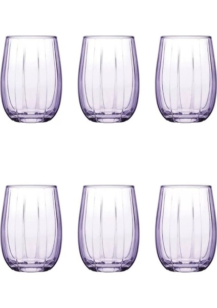 Mor Renkli 240 cc Su Bardağı Seti, Şık ve Kullanışlı Tasarım ile 6'lı Paket fiyatları