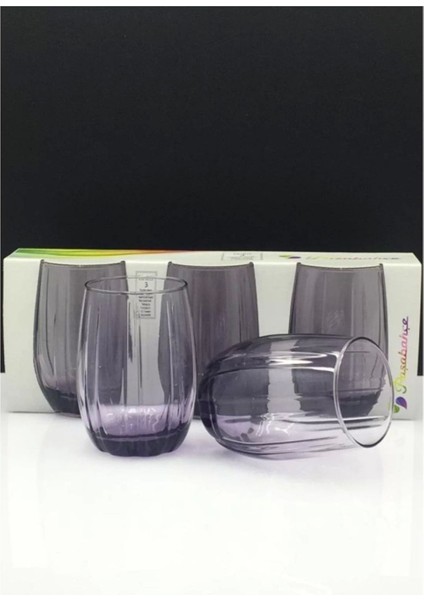 Mor Renkli 240 cc Su Bardağı Seti, Şık ve Kullanışlı Tasarım ile 6'lı Paket modelleri