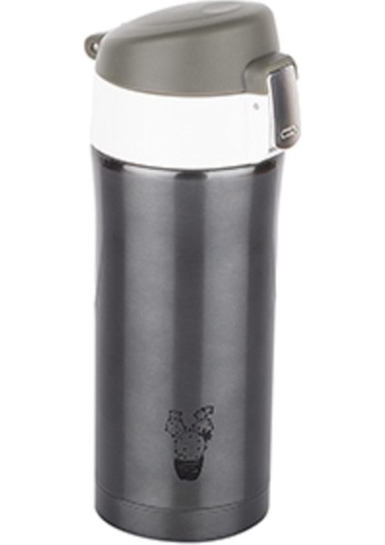 Gri Paslanmaz Çelik 300 ml Termos, Dayanıklı ve Şık Tasarım