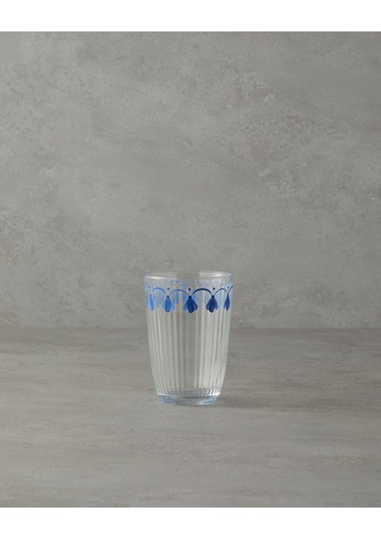 Mavi ve Ekru Renkli 3'lü Cam Içecek Bardağı Seti, 395 ml Kapasite fiyatları