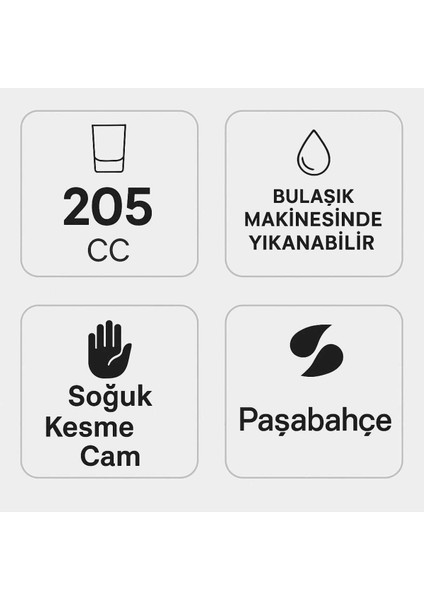 Şık 205 cc Soğuk Kesme Cam Meşrubat Bardağı 2'li Set Beyaz modelleri