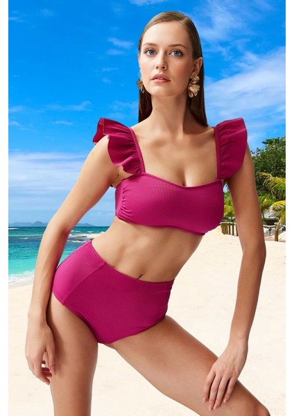 Fırfırlı Bikini Takımı Yüksek Konfor Ergonomik Kesim Hızlı Kuruyan Premium Kalite