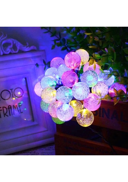 Crystal LED Light Ball Yılbaşı Ağacı Işığı Renkli Noel Işığı Renkli Kristal Top LED Işık 220 V Fişli modelleri