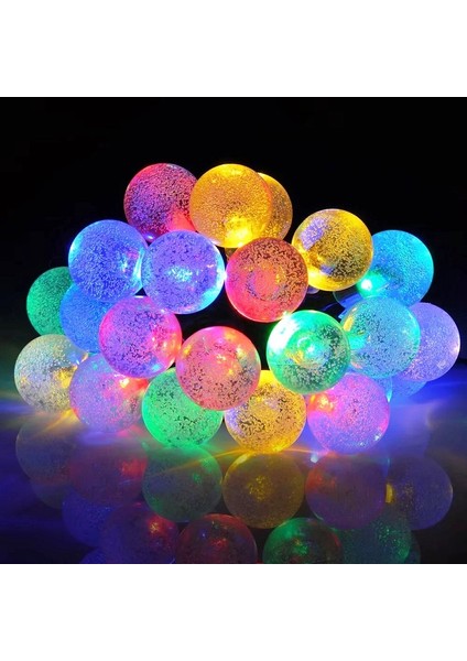 Crystal LED Light Ball Yılbaşı Ağacı Işığı Renkli Noel Işığı Renkli Kristal Top LED Işık 220 V Fişli fırsatları