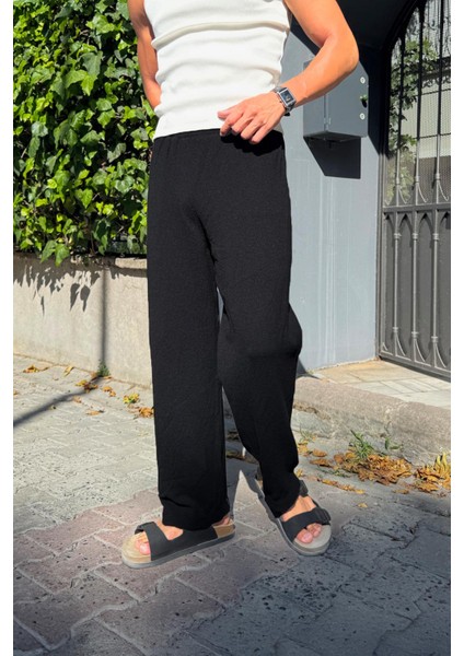 Bel Lastikli Basic Triko Pantolon