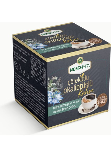 Mesir- i Şifa Çörek Otlu ve Okaliptuslu Kahve Bitkisel Karışımlı Çözünebilir Kahve 75GR