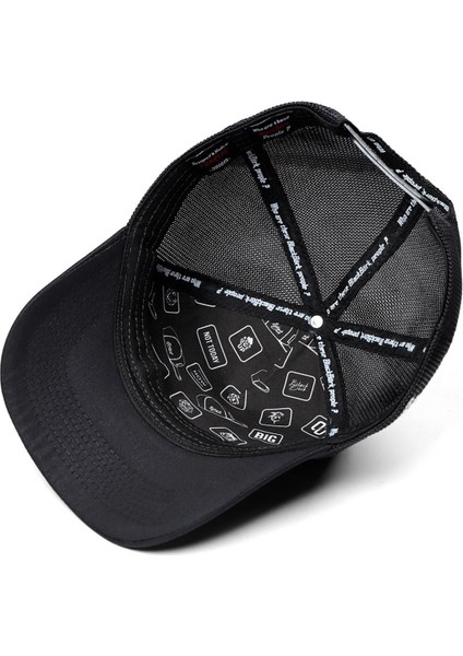 Kurt Logolu Siyah Trucker Şapka modelleri