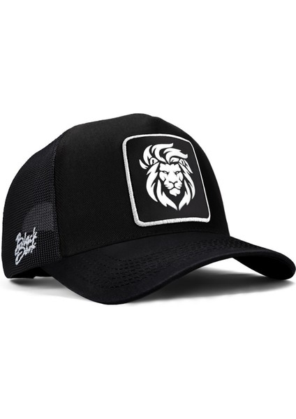 Aslan Logolu Siyah Trucker Şapka
