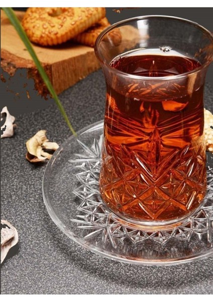 Şık 6 Kişilik Beyaz Çay Bardağı ve Tabağı Seti, Orijinal Kutulu modelleri