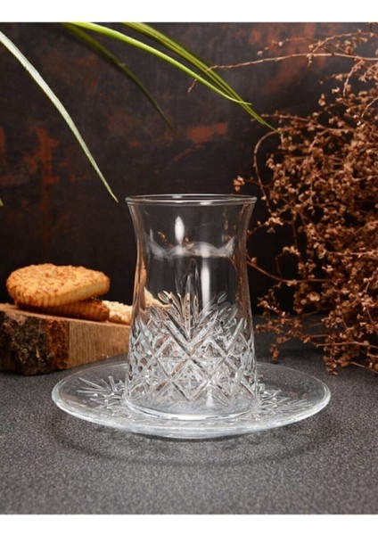 Şık 6 Kişilik Beyaz Çay Bardağı ve Tabağı Seti, Orijinal Kutulu fırsatları