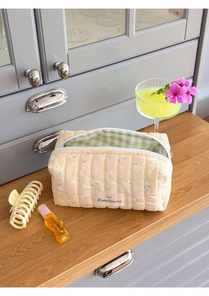 Sarı Buttercream Blossom Küçük Boy Makyaj Çantası, Şık ve Kullanışlı Tasarım fiyatları
