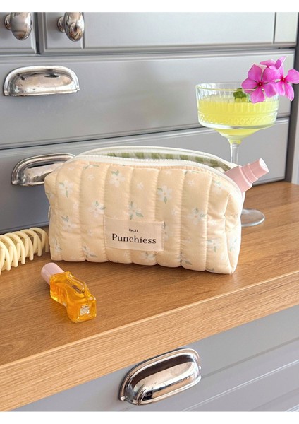 Sarı Buttercream Blossom Küçük Boy Makyaj Çantası, Şık ve Kullanışlı Tasarım modelleri