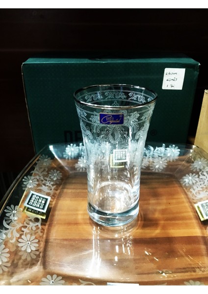 Gümüş Kaplama 300CC Meşrubat ve Su Bardağı, Gri Renk, Elegant ve Şık Tasarım