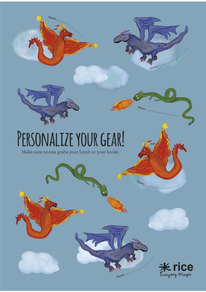 Stickers Lunchbox - Ejderha