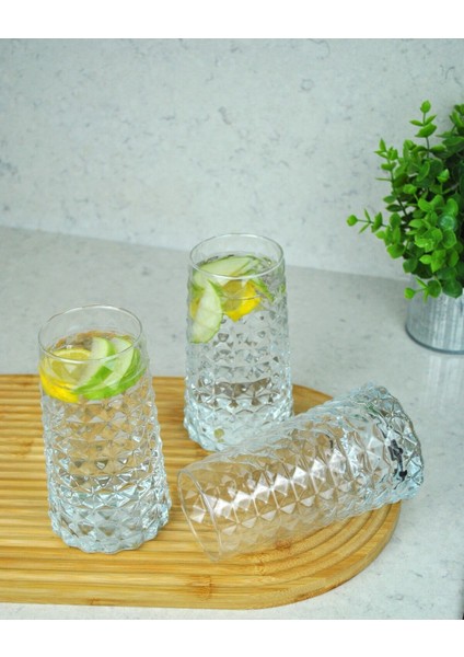 6'lı Cam Uzun Meşrubat ve Kokteyl Bardakları, 520 Cc, 15X6 Cm, Beyaz fırsatları