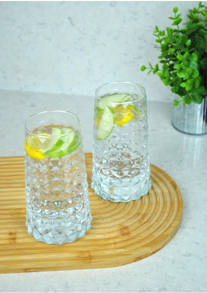 6'lı Cam Uzun Meşrubat ve Kokteyl Bardakları, 520 Cc, 15X6 Cm, Beyaz indirimleri