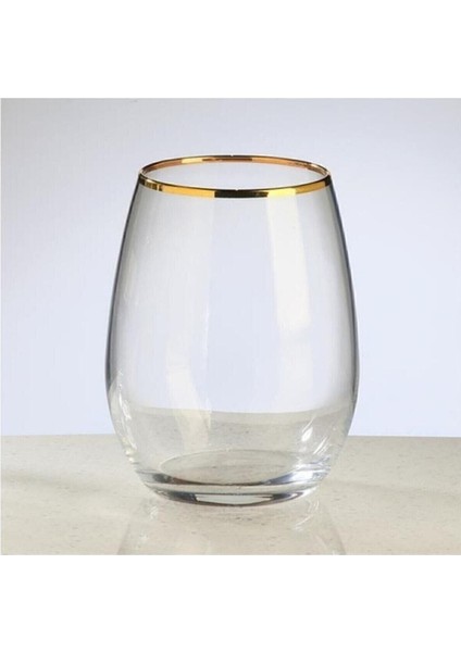 Altı Adet Altın Detaylı 570 ml Amber Renkli Şeffaf Bardak Seti fiyatları