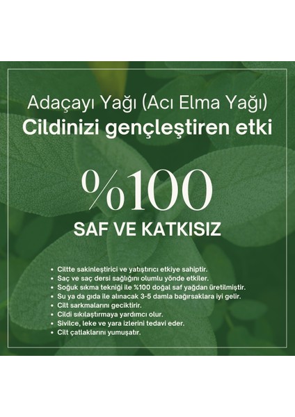 %100 Saf Adaçayı Yağı (Acı Elma Yağı) 10 ml modelleri