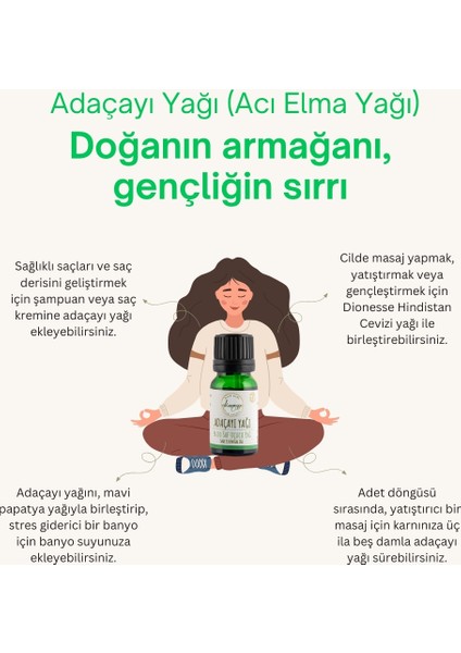 %100 Saf Adaçayı Yağı (Acı Elma Yağı) 10 ml