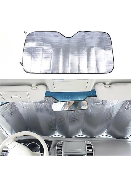 Güneşlik Ön Cam Metalize Güneşlik 140X70 cm Büyük Boy Uv Koruma Yazlık Araç Güneşliği fırsatları