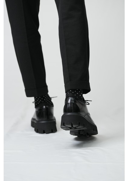 Morgan Model Hakiki Deri El Yapımı Erkek Siyah Casual Ayakkabı fırsatları