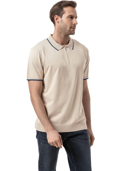 Fermuarlı Triko Polo T-Shirt modelleri