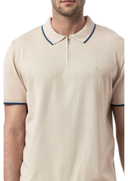 Fermuarlı Triko Polo T-Shirt indirimleri